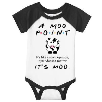 A Moo Point Its Like A Cows Opinion Infant Baby Jersey Bodysuit