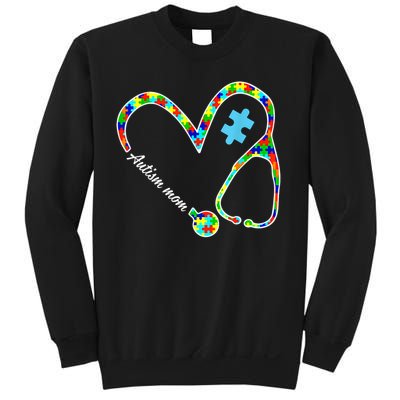 Autism Mom Puzzle Stethoscope Nurse Autism Awareness Day Sweatshirt