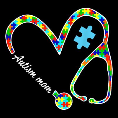 Autism Mom Puzzle Stethoscope Nurse Autism Awareness Day T-Shirt
