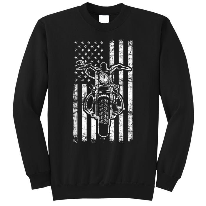 American Motorcycle Patriotic US Flag Cool Biker Sweatshirt