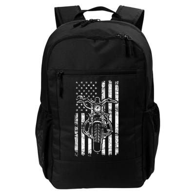 American Motorcycle Patriotic US Flag Cool Biker Backpack
