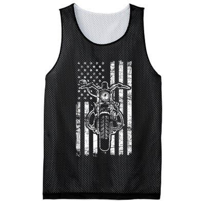American Motorcycle Patriotic US Flag Cool Biker Mesh Reversible Basketball Jersey Tank