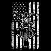 American Motorcycle Patriotic US Flag Cool Biker Zip Tote Bag