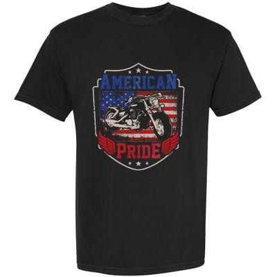 American Motorcycle Pride Vintage Proud biker 4th of July Garment-Dyed Heavyweight T-Shirt