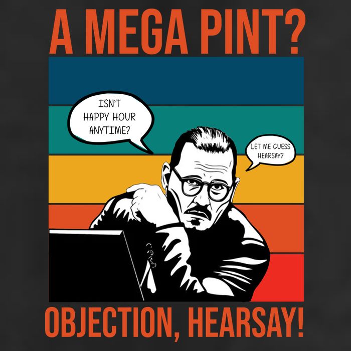A Mega Pint Objection Hearsay Johnny Depp Retro Sunset 7 Panel Mesh Trucker Snapback Hat