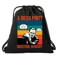 A Mega Pint Objection Hearsay Johnny Depp Retro Sunset Drawstring Bag