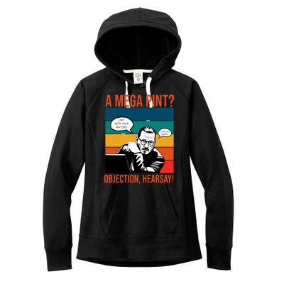 A Mega Pint Objection Hearsay Johnny Depp Retro Sunset Women's Fleece Hoodie