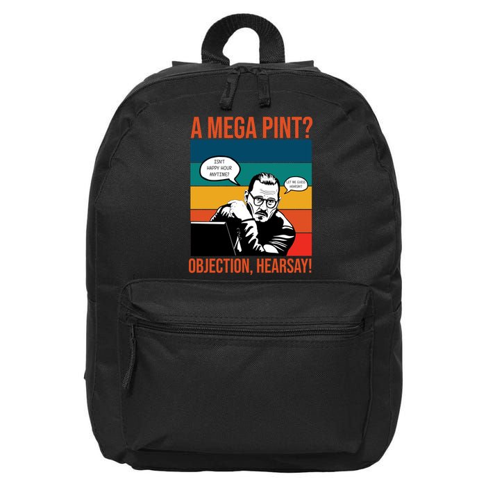 A Mega Pint Objection Hearsay Johnny Depp Retro Sunset 16 in Basic Backpack