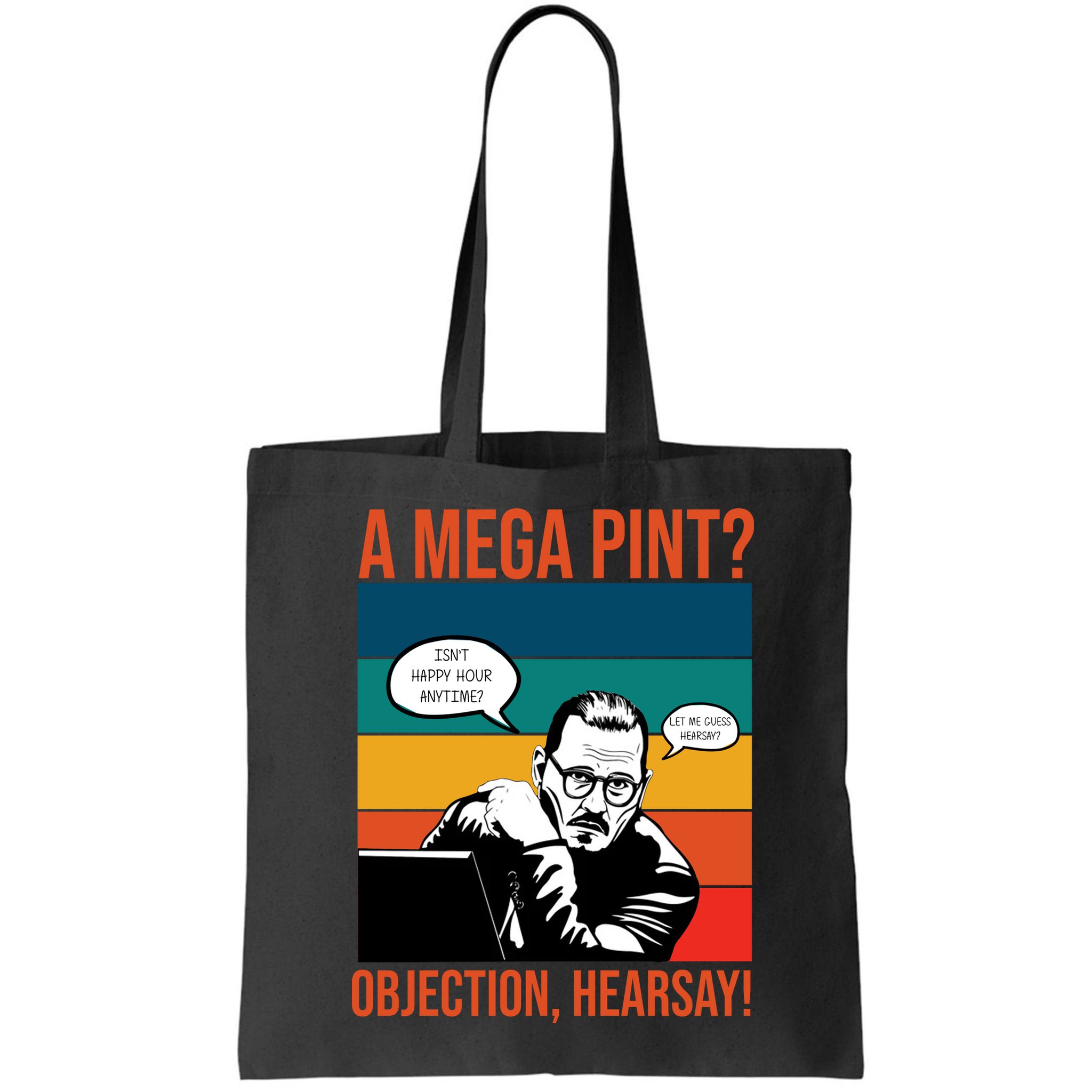 A Mega Pint Objection Hearsay Johnny Depp Retro Sunset Bag