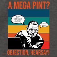A Mega Pint Objection Hearsay Johnny Depp Retro Sunset Vector Backpack