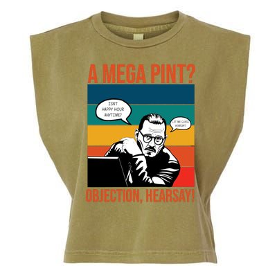 A Mega Pint Objection Hearsay Johnny Depp Retro Sunset Garment-Dyed Women's Muscle Tee