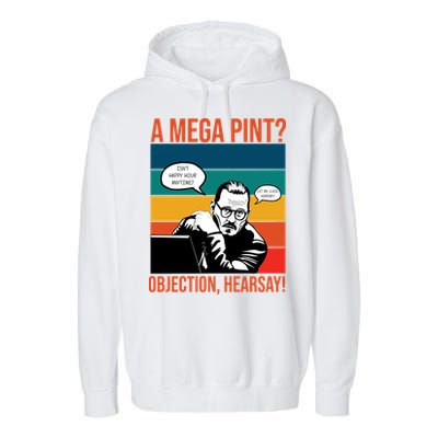 A Mega Pint Objection Hearsay Johnny Depp Retro Sunset Garment-Dyed Fleece Hoodie