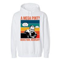 A Mega Pint Objection Hearsay Johnny Depp Retro Sunset Garment-Dyed Fleece Hoodie