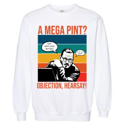 A Mega Pint Objection Hearsay Johnny Depp Retro Sunset Garment-Dyed Sweatshirt