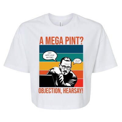 A Mega Pint Objection Hearsay Johnny Depp Retro Sunset Bella+Canvas Jersey Crop Tee