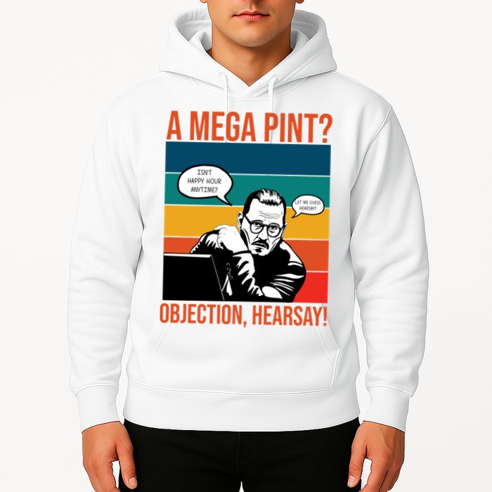 A Mega Pint Objection Hearsay Johnny Depp Retro Sunset Hoodie
