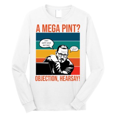 A Mega Pint Objection Hearsay Johnny Depp Retro Sunset Long Sleeve Shirt