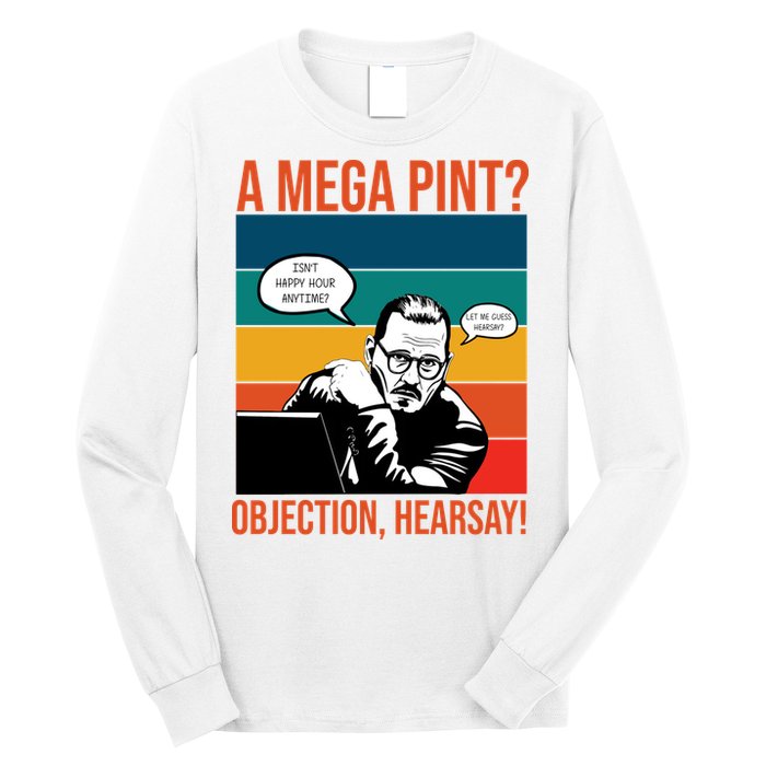 A Mega Pint Objection Hearsay Johnny Depp Retro Sunset Long Sleeve Shirt