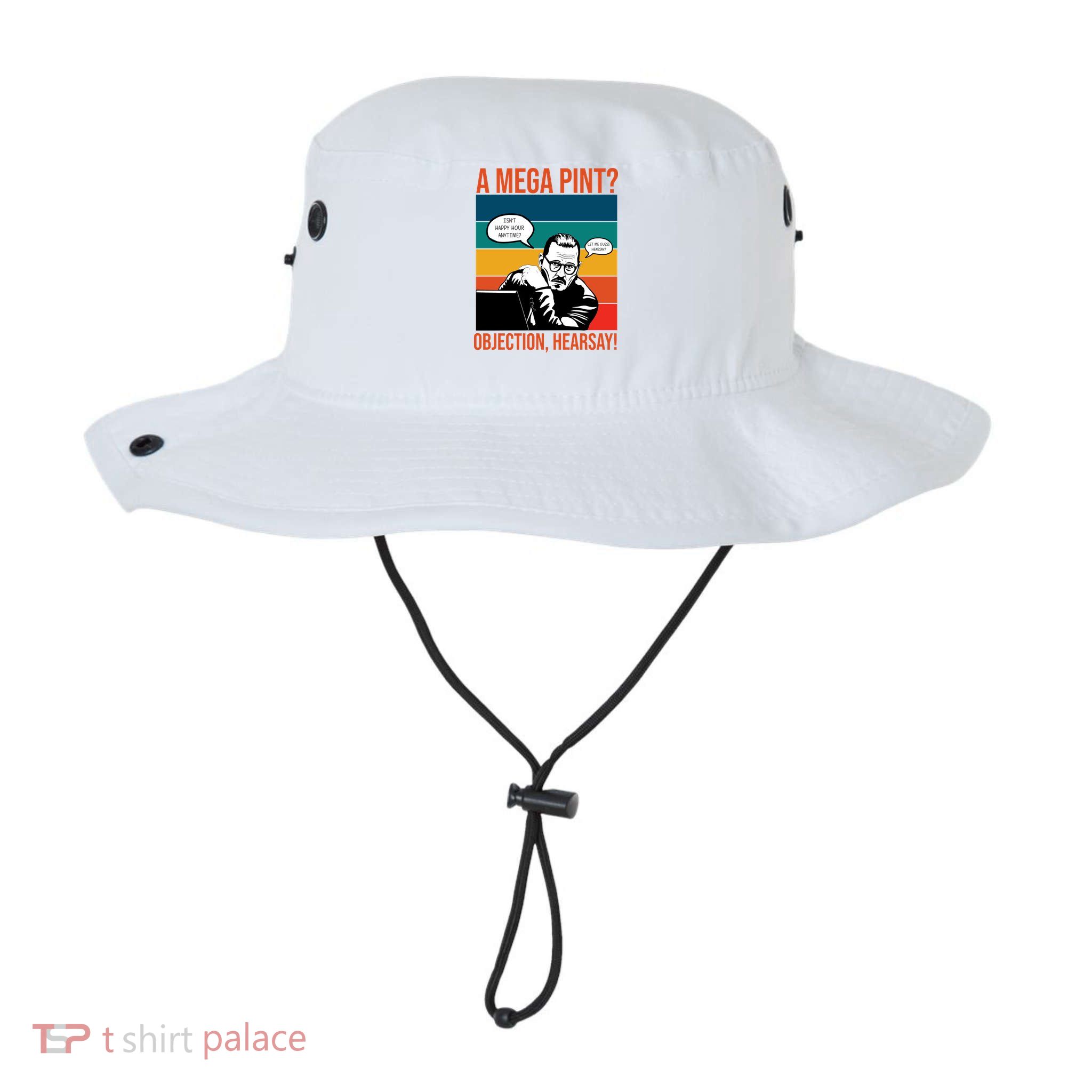 A Mega Pint Objection Hearsay Johnny Depp Retro Sunset Bucket Hat