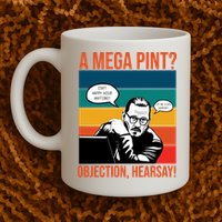 A Mega Pint Objection Hearsay Johnny Depp Retro Sunset Mug