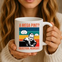 A Mega Pint Objection Hearsay Johnny Depp Retro Sunset Mug