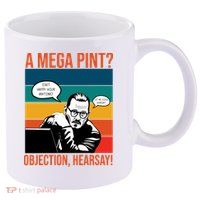 A Mega Pint Objection Hearsay Johnny Depp Retro Sunset 11oz C Handle Ceramic Mug