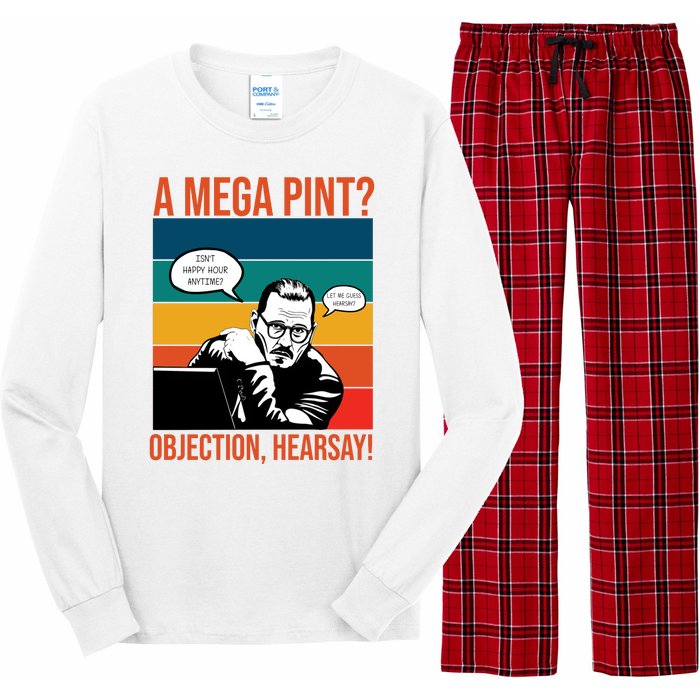 A Mega Pint Objection Hearsay Johnny Depp Retro Sunset Long Sleeve Pajama Set