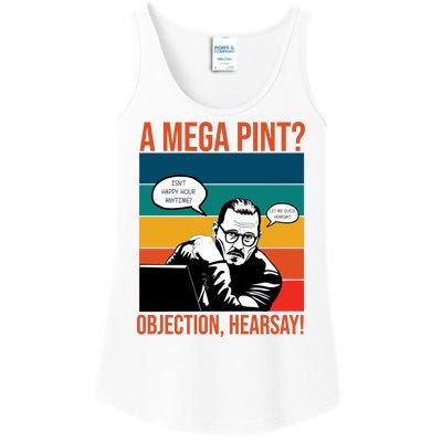 A Mega Pint Objection Hearsay Johnny Depp Retro Sunset Ladies Essential Tank