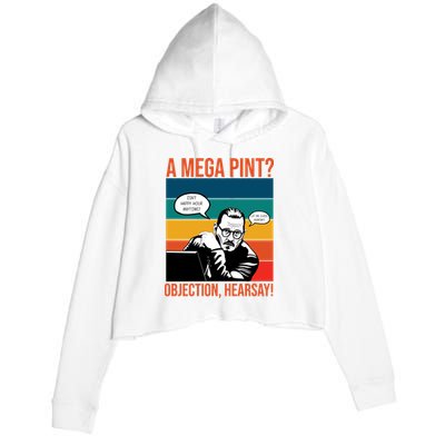 A Mega Pint Objection Hearsay Johnny Depp Retro Sunset Crop Fleece Hoodie