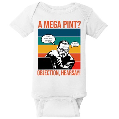 A Mega Pint Objection Hearsay Johnny Depp Retro Sunset Baby Bodysuit