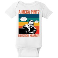 A Mega Pint Objection Hearsay Johnny Depp Retro Sunset Baby Bodysuit