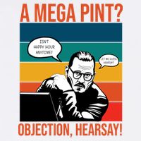 A Mega Pint Objection Hearsay Johnny Depp Retro Sunset Trucker Hat