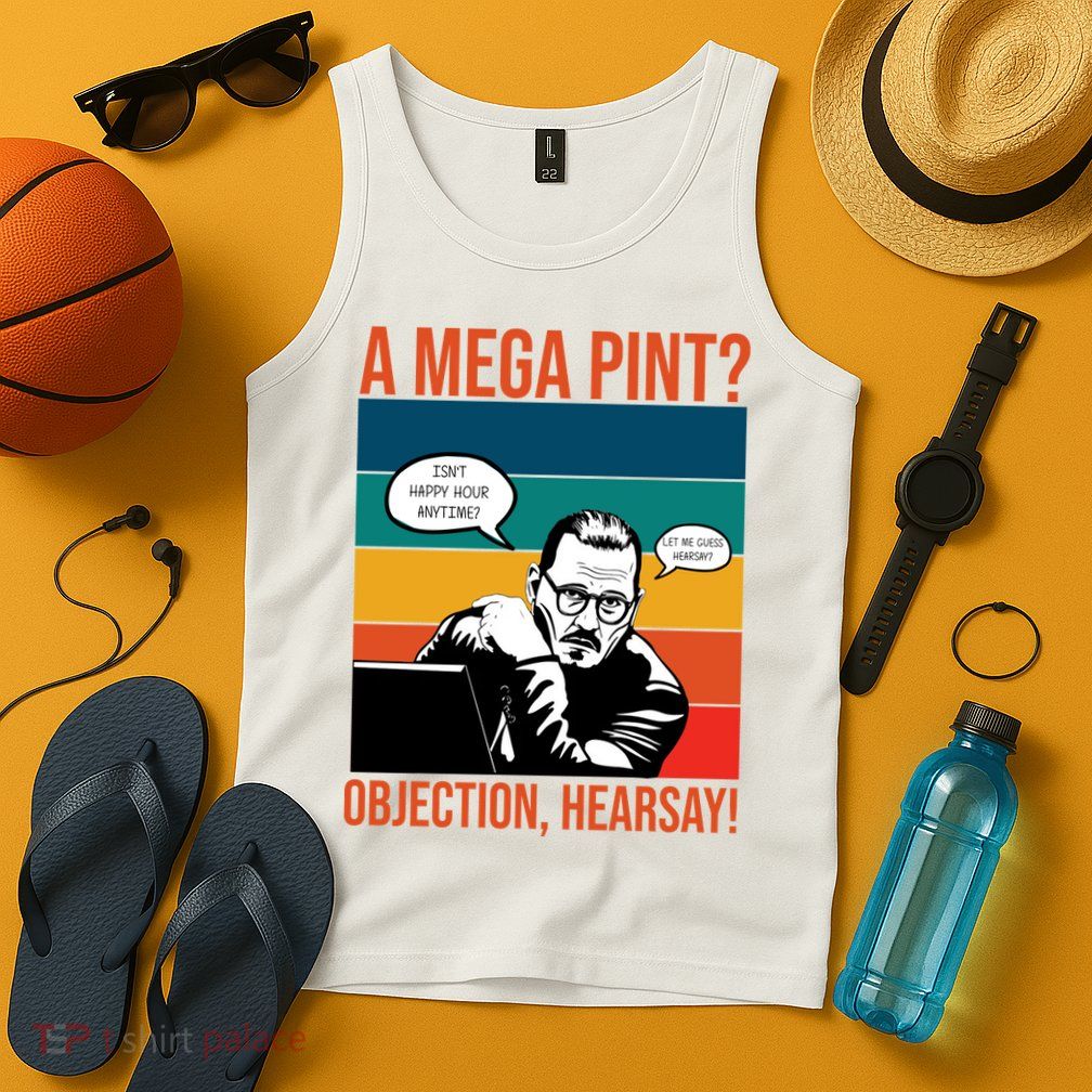 A Mega Pint Objection Hearsay Johnny Depp Retro Sunset Tank Top