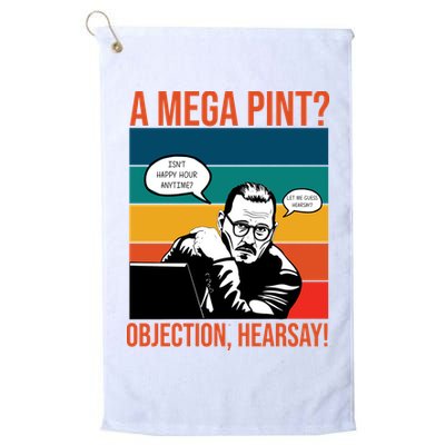 A Mega Pint Objection Hearsay Johnny Depp Retro Sunset Golf Towel