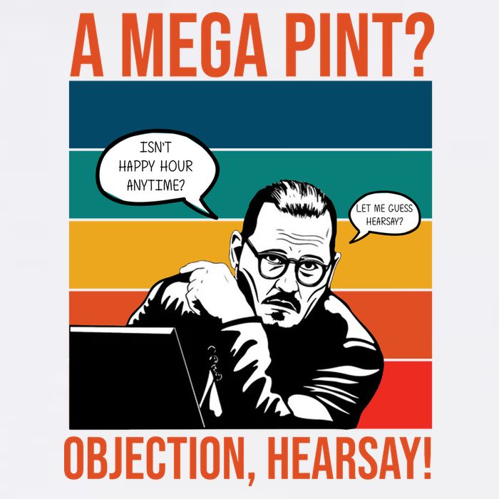 A Mega Pint Objection Hearsay Johnny Depp Retro Sunset Toddler T-Shirt
