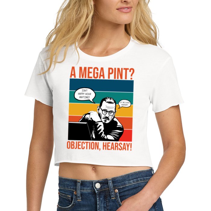 A Mega Pint Objection Hearsay Johnny Depp Retro Sunset Crop Top