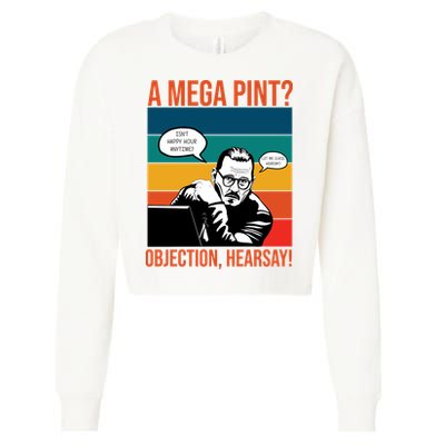 A Mega Pint Objection Hearsay Johnny Depp Retro Sunset Cropped Pullover Crew
