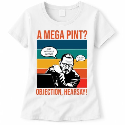 A Mega Pint Objection Hearsay Johnny Depp Retro Sunset Womens T-Shirt