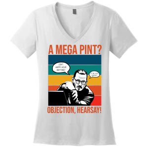 A Mega Pint Objection Hearsay Johnny Depp Retro Sunset Women's V-Neck T-Shirt