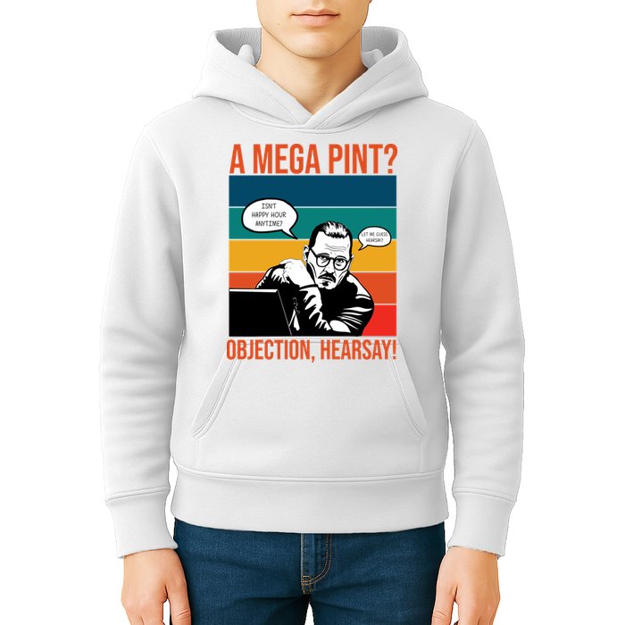 A Mega Pint Objection Hearsay Johnny Depp Retro Sunset Kids Hoodie