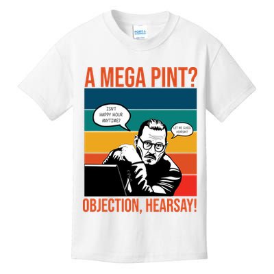 A Mega Pint Objection Hearsay Johnny Depp Retro Sunset Kids T-Shirt