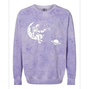 Astronaut Moon Planets Astronomy Space Ship Gift Colorblast Crewneck Sweatshirt