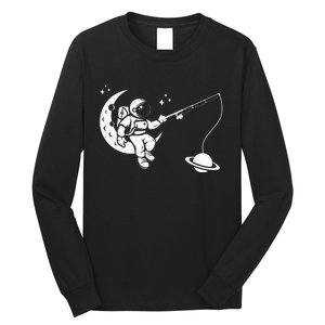 Astronaut Moon Planets Astronomy Space Ship Gift Long Sleeve Shirt