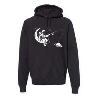 Astronaut Moon Planets Astronomy Space Ship Gift Premium Hoodie