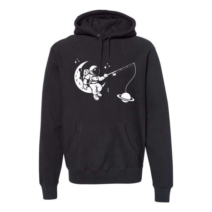 Astronaut Moon Planets Astronomy Space Ship Gift Premium Hoodie