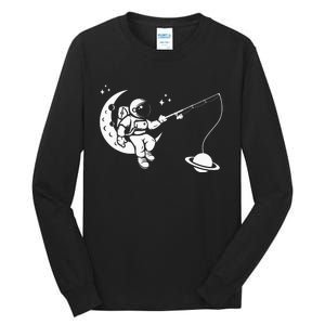 Astronaut Moon Planets Astronomy Space Ship Gift Tall Long Sleeve T-Shirt