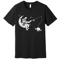 Astronaut Moon Planets Astronomy Space Ship Gift Premium T-Shirt