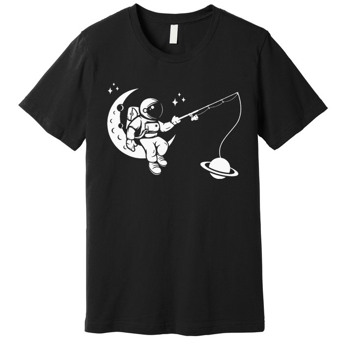 Astronaut Moon Planets Astronomy Space Ship Gift Premium T-Shirt