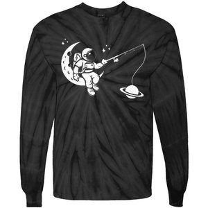 Astronaut Moon Planets Astronomy Space Ship Gift Tie-Dye Long Sleeve Shirt