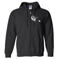 Astronaut Moon Planets Astronomy Space Ship Gift Full Zip Hoodie